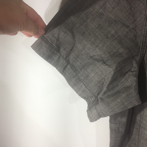 NWT Old Navy Short Sleeve Button Up Short Grey - Picture 6 of 8